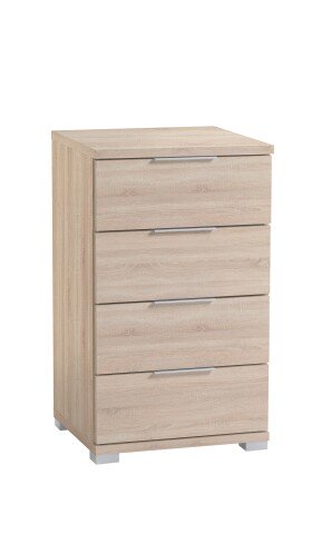 Nachtkommode >Smilla< in Eiche Sonoma, Melamin - 46x79x42cm (BxHxT)