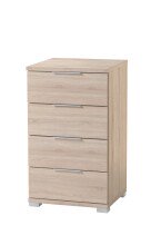 Nachtkommode >Smilla< in Eiche Sonoma, Melamin - 46x79x42cm (BxHxT)