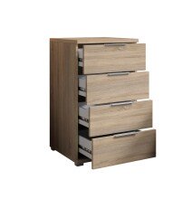 Nachtkommode >Smilla< in Eiche Sonoma, Melamin - 46x79x42cm (BxHxT)