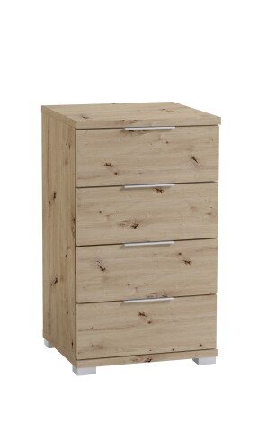 Nachtkommode >Smilla< in Artisan Eiche, Melamin - 46x79x42cm (BxHxT)