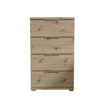 Nachtkommode >Smilla< in Artisan Eiche, Melamin - 46x79x42cm (BxHxT)
