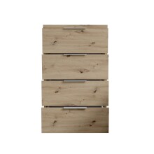 Nachtkommode >Smilla< in Artisan Eiche, Melamin - 46x79x42cm (BxHxT)