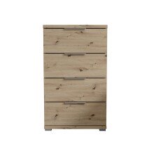 Nachtkommode >Smilla< in Artisan Eiche, Melamin - 46x79x42cm (BxHxT)