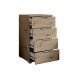 Nachtkommode >Smilla< in Artisan Eiche, Melamin - 46x79x42cm (BxHxT)