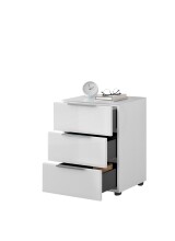 Nachtkommode >Sean< in weiß, - 45x61x40 cm (BxHxT)
