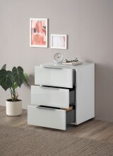 Nachtkommode >Sean< in weiß, - 45x61x40 cm (BxHxT)