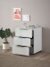 Nachtkommode >Sean< in weiß, - 45x61x40 cm (BxHxT)