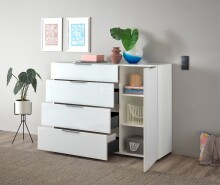 Kommode >Sean< in Weiß, - 135x99x40 cm ( BxHxT)