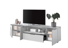 Lowboard >Sean< in Weiß, - 226x55x40 cm ( BxHxT)