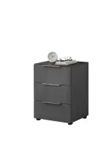 Nachtkommode >Sean< in Anthrazit, - 45x61x40 cm...
