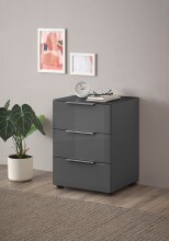 Nachtkommode >Sean< in Anthrazit, - 45x61x40 cm (BxHxT)