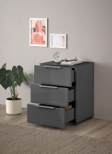 Nachtkommode >Sean< in Anthrazit, - 45x61x40 cm (BxHxT)