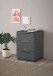 Nachtkommode >Sean< in Anthrazit, - 45x61x40 cm (BxHxT)