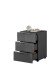 Nachtkommode >Sean< in Anthrazit, - 45x61x40 cm (BxHxT)