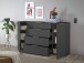 Kommode >Sean< in Anthrazit, - 180x99x40 cm ( BxHxT)