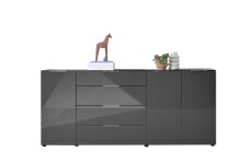 Kommode >Sean< in Anthrazit, - 226x99x40 cm ( BxHxT)