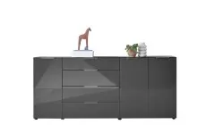 Kommode >Sean< in Anthrazit, - 226x99x40 cm ( BxHxT)