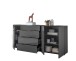 Kommode >Sean< in Anthrazit, - 226x99x40 cm ( BxHxT)