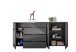Kommode >Sean< in Anthrazit, - 226x99x40 cm ( BxHxT)