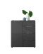 Kommode >Sean< in Anthrazit, - 90x99x40 cm ( BxHxT)