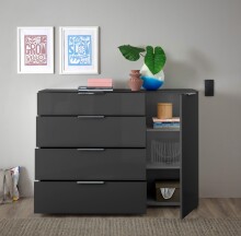 Kommode >Sean< in Anthrazit, - 135x99x40 cm (BxHxT)