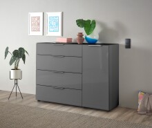 Kommode >Sean< in Anthrazit, - 135x99x40 cm (BxHxT)