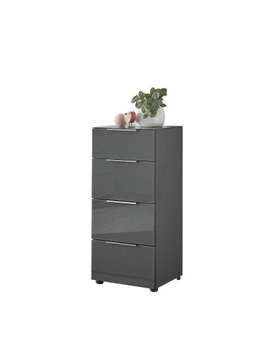 Hochkommode >Sean< in Anthrazit, - 45x99x40 cm (BxHxT)