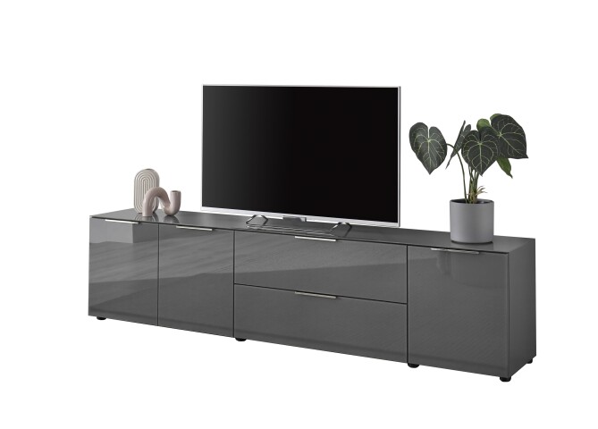 TV-Lowboard >Sean< in Anthrazit, - 226x55x40 cm (BxHxT)