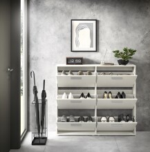 Schuhkipper >See< in Weiß, Melaminbeschichtet - 116x103x17cm (BxHxT)