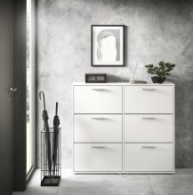 Schuhkipper >See< in Weiß, Melaminbeschichtet - 116x103x17cm (BxHxT)