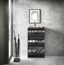 Schuhkipper >See< in Anthrazit, Melaminbeschichtet - 59x103x17cm (BxHxT)
