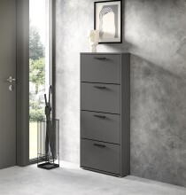 Schuhkipper >See< in Anthrazit, Melaminbeschichtet - 59x136x17cm (BxHxT)
