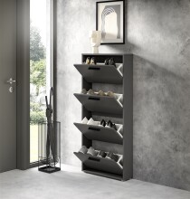 Schuhkipper >See< in Anthrazit, Melaminbeschichtet - 59x136x17cm (BxHxT)
