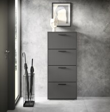 Schuhkipper >See< in Anthrazit, Melaminbeschichtet - 59x136x17cm (BxHxT)