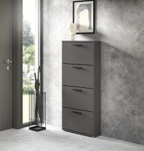 Schuhkipper >See< in Anthrazit, Melaminbeschichtet - 59x136x17cm (BxHxT)
