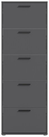 Schuhkipper >See< in Anthrazit, Melaminbeschichtet - 59x169x17cm (BxHxT)