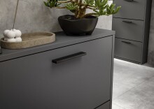 Schuhkipper >See< in Anthrazit, Melaminbeschichtet - 59x169x17cm (BxHxT)