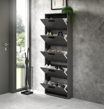 Schuhkipper >See< in Anthrazit, Melaminbeschichtet - 59x169x17cm (BxHxT)