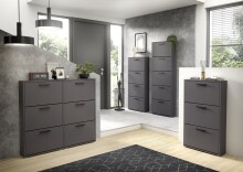 Schuhkipper >See< in Anthrazit, Melaminbeschichtet - 59x169x17cm (BxHxT)