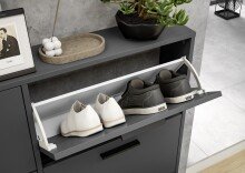 Schuhkipper >See< in Anthrazit, Melaminbeschichtet - 59x169x17cm (BxHxT)