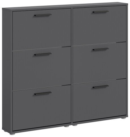 Schuhkipper >See< in Anthrazit, Melaminbeschichtet - 116x103x17cm (BxHxT)