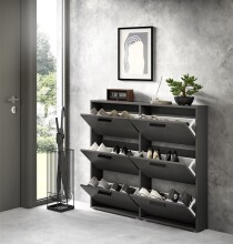 Schuhkipper >See< in Anthrazit, Melaminbeschichtet - 116x103x17cm (BxHxT)