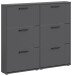 Schuhkipper >See< in Anthrazit, Melaminbeschichtet - 116x103x17cm (BxHxT)