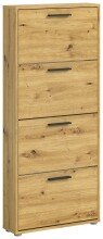Schuhkipper >See< in Eiche Artisan, Melaminbeschichtet - 59x136x17cm (BxHxT)