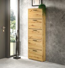 Schuhkipper >See< in Eiche Artisan, Melaminbeschichtet - 59x169x17cm (BxHxT)