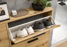 Schuhkipper >See< in Eiche Artisan, Melaminbeschichtet - 116x103x17cm (BxHxT)