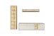 Wohnwand >SANTERNO< (3-teilig) in weiss / Eiche Dekor - 264x197x50 (BxHxT)