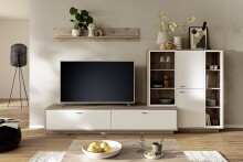 Wohnwand >SANTERNO< (3-teilig) in Soft weiss /...