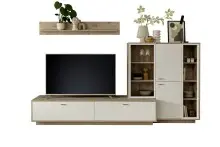 Wohnwand >SANTERNO< (3-teilig) in Soft weiss /...