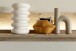 Wohnwand >SANTERNO< (3-teilig) in Soft weiss / Eiche Dekor - 287x180x50 (BxHxT)